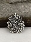 Thistle Vine Brooch Pin Celtic Antiqued Sterling Silver plated Scottish Jewelry