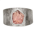 Natural Rose Quartz - Madagascar 925 Sterling Silver Ring AC9 s.9 CR21095