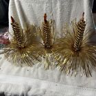 New ListingVintage Tinsel And Chenille Candle Christmas Ornaments Lot 3 Japan D7