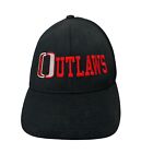 Outlaws Hat Cap Black Red 210 Fitted 7 1/4 - 7 5/8 Embroidered Wool Blend