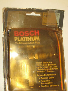 4-Pack, Spark Plug-Platinum Plug, Bosch # WR9FPY, 4122, fits '75-'80 GM Cars