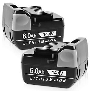 2x 6Ah Li-lon Battery For HITACHI 14.4V BSL1460 BSL1415 BSL1430 329901 FWH14DSL