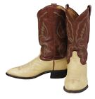 Tony  Lama Bison Two-Tone Western Cowboy Boots Vintage US Made Men's 11 EE H7955
