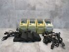 4 LOT - Zebra LP2824 Direct Thermal Label Printer USB Serial w/ Adapters Tested