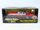 1:18 Scale RC Ertl American Muscle 33008 1971 Challenger R/T - Red w/ Black Roof