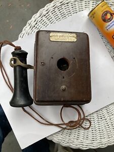 Antique Telephone, Lambert Schmidt, Circa 1900, Parts Missing, Numbered, Inside