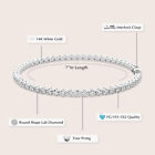 EGL Certified Lab Created Diamond Bracelet 14K Gold Darcy Round Tennis Bracelet