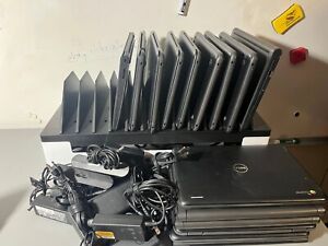 New ListingLot of 9 WORKING DELL Chromebook 11 3180 + charging station and extra CB's