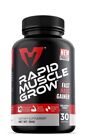 RAPID MUSCLE GROW New for 2022 -with Nitic Oxide, HMB, Creatine Monohydrate