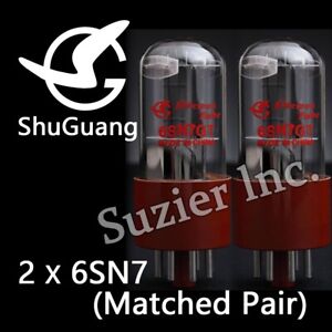 2pcs ShuGuang 6SN7 GT Vacuum Tube CV181 6N8P 6H8C Amp Matched Pair New Version
