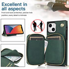 For iPhone 15 14 13 Pro Max 12 11 XR XS 87+ Leather Wallet Case Crossbody Strap