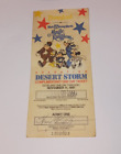 Disneyland Disney World Desert Storm Complimentary Ticket November 11 1991