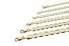 10k Solid Yellow Gold Mariner Link Chain 2mm-6mm Men's Women Necklace 7