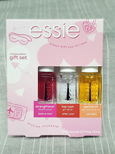 Essie 3 pc  Nail Care Kit - Strengthener, Polish Top Coat, & Apricot Oil lacquer