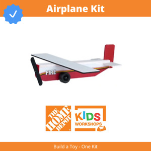 Official The Home Depot Kids Workshop Ladder Truck and Airplane Kits Kraft Toy