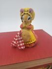 Vintage Shy Little Country Pioneer Pin Cushion Mouse Collectible Figurine