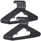 Black Plastic Hangers Pack of 100 Durable Slim T-Shirt Hanger Home Organizer