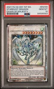 Yugioh STARDUST DRAGON Starlight Rare DAMA-EN100 1st Edition GEM MINT PSA 10