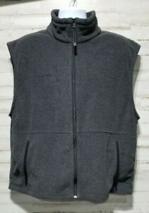 Men's Columbia Vest XL Gray Full Zip Outdoor Fleece Casual Sweater VGC