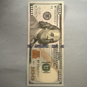 New ListingRare Super Low Serial Number $100 Dollar Bill With Star Note MF00009015*