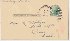 TurtlesTradingPost- Orting, Washington- 1936 Hand Cancel on Postal Card