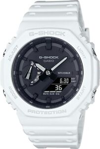 New Casio G-Shock GA2100-7A Carbon Core White Resin Analog-Digital Watch