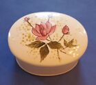 New ListingVintage Japan Oval Trinket Box Porcelain with Pink Flowers on Lid 5