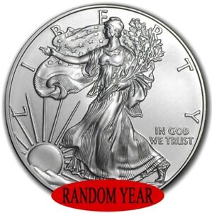 Random Year - American Silver Eagle 1 oz .999 Fine Silver $1 Coin BU - In Stock