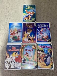 Lot of 7 Vintage Walt Disney Classic Original VHS Tape Movies