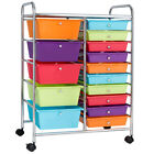 15 Drawer Rolling Storage Cart Storage Rolling Carts Opaque Multicolor Drawers