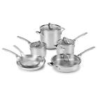Calphalon 10-Piece Pots and Pans Set, Stainless Steel Kitchen Cookware with