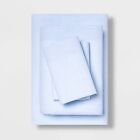 King Easy Care Solid Sheet Set Light Blue - Room Essentials