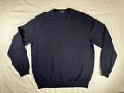 346 Brooks Brothers Mens Blue Merino Wool Long Sleeve Cardigan Sweater Sz XL