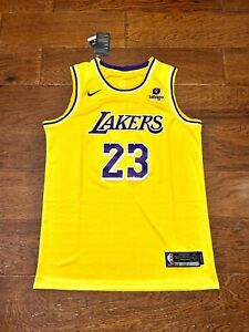 New ListingMens Large Lebron James Los Angeles Lakers Yellow Jersey