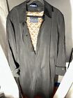 RALPH Ralph Lauren Black Label Trench Coat Black Quilted Wool Lined Size 40R