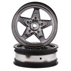 Losi 2pc Front Wheel w/12mm Hex (Black Chrome) for 22S Drag LOS43049