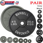 2.5-45LB Cast Iron Olympic 2-inch Weight Plates Black/Grey Shipped from US STOCK