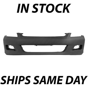 NEW Primered - Front Bumper Cover Replacement for 2006 2007 Honda Accord Sedan (For: 2007 Honda Accord)