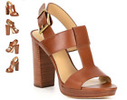 Michael Kors Becker Luggage Leather Platform Sandal Women's US sizes 6-10/NEW!!!