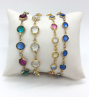 Swarovski Crystal Multicolored Bezel Set Bracelets (4)