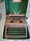 Antique 1954 Royal Quiet De Luxe Vintage Typewriter Gray And Green Keys And Case