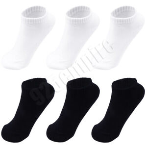 6 Pairs Men Ankle Low Cut Socks w/Cushion Athletic Cotton Size 9-11,10-13