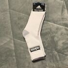Adidas Men's Cushioned High Quarter White Socks Shoe Size 6-12 White 3 Pack