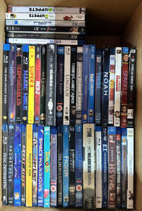 New Listing(Lot of 90+) Box of Blu-Ray DVD Movies Adults Action, Comedy Horror, Series Etc