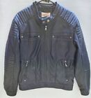American Culture Men's Faux Leather Motorcycle Bomber Style Jacket Size Medium