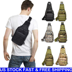 Tactical Outdoor Sling Bag Military MOLLE Crossbody Pack Chest Shoulder Backpack