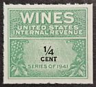New ListingUS Revenue - Wines & Cordials Tax - Stamp Collection Scott # RE109 - MNG