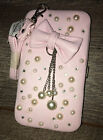 Claire’s Pink Bow Pearl Iphone 5 Wallet Clutch Wristlet Prom Wedding Purse