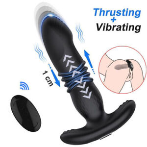 Wireless Prostate Massager Thrusting Dildo Vibrator Adult Sex Toys for Men