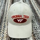 Vintage Virginia Tech Hokies Hat Cap Strap Back Tan Khaki Base Ball Dad Y2K 00s